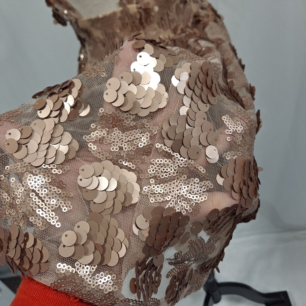 Lulu's Gold Got That Glam Sequined Dress - Picture 11 of 16